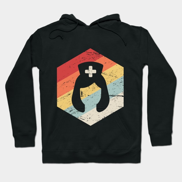 Retro Vintage Nurse Icon Hoodie by MeatMan